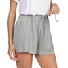 image:imageWiWi Bamboo Visose Pajama Shorts for Women Soft Sleep Bottoms Plus Size Lounge Boxers Pj Sleepwear Bottom S4XAheather Grey