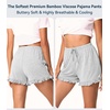 image:imageWiWi Bamboo Visose Pajama Shorts for Women Soft Sleep Bottoms Plus Size Lounge Boxers Pj Sleepwear Bottom S4XBash Grey