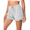 image:imageWiWi Bamboo Visose Pajama Shorts for Women Soft Sleep Bottoms Plus Size Lounge Boxers Pj Sleepwear Bottom S4XBash Grey