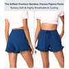 image:imageWiWi Bamboo Visose Pajama Shorts for Women Soft Sleep Bottoms Plus Size Lounge Boxers Pj Sleepwear Bottom S4XBblue Depth