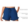 image:imageWiWi Bamboo Visose Pajama Shorts for Women Soft Sleep Bottoms Plus Size Lounge Boxers Pj Sleepwear Bottom S4XBblue Depth