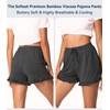 image:imageWiWi Bamboo Visose Pajama Shorts for Women Soft Sleep Bottoms Plus Size Lounge Boxers Pj Sleepwear Bottom S4XBcharcoal Heather