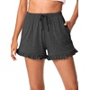 image:imageWiWi Bamboo Visose Pajama Shorts for Women Soft Sleep Bottoms Plus Size Lounge Boxers Pj Sleepwear Bottom S4XBcharcoal Heather