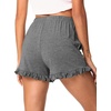 image:imageWiWi Bamboo Visose Pajama Shorts for Women Soft Sleep Bottoms Plus Size Lounge Boxers Pj Sleepwear Bottom S4XBdark Heather Grey