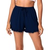 image:imageWiWi Bamboo Visose Pajama Shorts for Women Soft Sleep Bottoms Plus Size Lounge Boxers Pj Sleepwear Bottom S4XBnavy