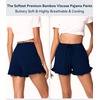image:imageWiWi Bamboo Visose Pajama Shorts for Women Soft Sleep Bottoms Plus Size Lounge Boxers Pj Sleepwear Bottom S4XBnavy