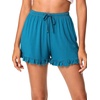 image:imageWiWi Bamboo Visose Pajama Shorts for Women Soft Sleep Bottoms Plus Size Lounge Boxers Pj Sleepwear Bottom S4XBteal Blue