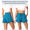 image:imageWiWi Bamboo Visose Pajama Shorts for Women Soft Sleep Bottoms Plus Size Lounge Boxers Pj Sleepwear Bottom S4XBteal Blue