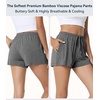 image:imageWiWi Bamboo Visose Pajama Shorts for Women Soft Sleep Bottoms Plus Size Lounge Boxers Pj Sleepwear Bottom S4XCdark Heather Grey