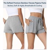 image:imageWiWi Bamboo Visose Pajama Shorts for Women Soft Sleep Bottoms Plus Size Lounge Boxers Pj Sleepwear Bottom S4XCheather Grey