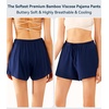 image:imageWiWi Bamboo Visose Pajama Shorts for Women Soft Sleep Bottoms Plus Size Lounge Boxers Pj Sleepwear Bottom S4XCnavy