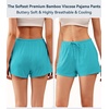 image:imageWiWi Bamboo Visose Pajama Shorts for Women Soft Sleep Bottoms Plus Size Lounge Boxers Pj Sleepwear Bottom S4XCturquoise