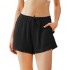 image:imageWiWi Bamboo Visose Pajama Shorts for Women Soft Sleep Bottoms Plus Size Lounge Boxers Pj Sleepwear Bottom S4XDblackink Blue