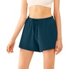 image:imageWiWi Bamboo Visose Pajama Shorts for Women Soft Sleep Bottoms Plus Size Lounge Boxers Pj Sleepwear Bottom S4XDblackink Blue