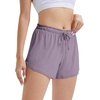 image:imageWiWi Bamboo Visose Pajama Shorts for Women Soft Sleep Bottoms Plus Size Lounge Boxers Pj Sleepwear Bottom S4XEblackviolet