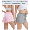 image:imageWiWi Bamboo Visose Pajama Shorts for Women Soft Sleep Bottoms Plus Size Lounge Boxers Pj Sleepwear Bottom S4XEheather Greypink