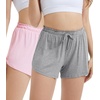 image:imageWiWi Bamboo Visose Pajama Shorts for Women Soft Sleep Bottoms Plus Size Lounge Boxers Pj Sleepwear Bottom S4XEheather Greypink
