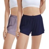 image:imageWiWi Bamboo Visose Pajama Shorts for Women Soft Sleep Bottoms Plus Size Lounge Boxers Pj Sleepwear Bottom S4XEnavyviolet