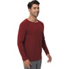 image:imageWiWi Mens Super Soft Long Sleeve Tees Moisture Wicking Shirts Viscose from Bamboo Cooling Crew Neck TShirt SXXLAdark Red