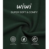 image:imageWiWi Mens Super Soft Long Sleeve Tees Moisture Wicking Shirts Viscose from Bamboo Cooling Crew Neck TShirt SXXLBdark Fence Green