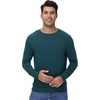 image:imageWiWi Mens Super Soft Long Sleeve Tees Moisture Wicking Shirts Viscose from Bamboo Cooling Crew Neck TShirt SXXLBdeep Teal