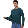 image:imageWiWi Mens Super Soft Long Sleeve Tees Moisture Wicking Shirts Viscose from Bamboo Cooling Crew Neck TShirt SXXLBdeep Teal