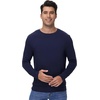 image:imageWiWi Mens Super Soft Long Sleeve Tees Moisture Wicking Shirts Viscose from Bamboo Cooling Crew Neck TShirt SXXLBnavy
