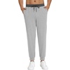 image:imageWiWi Mens Sweatpants Joggers for Men with Pocket Athletic Running Workout Gym Pants Lightweight Track Casual Pant SXXLLight Heather GreyCharcoal Heather