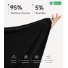 image:imageWiWi Nightgowns for Women Bamboo Viscose Soft Long Sleeve Sleep Shirts Comfy Sleepwear Night Shirts S4XAblack