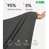 image:imageWiWi Nightgowns for Women Bamboo Viscose Soft Long Sleeve Sleep Shirts Comfy Sleepwear Night Shirts S4XAcharcoal Heather