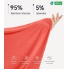 image:imageWiWi Nightgowns for Women Bamboo Viscose Soft Long Sleeve Sleep Shirts Comfy Sleepwear Night Shirts S4XAcoral