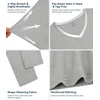 image:imageWiWi Nightgowns for Women Bamboo Viscose Soft Long Sleeve Sleep Shirts Comfy Sleepwear Night Shirts S4XAheather Grey