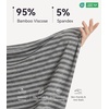 image:imageWiWi Nightgowns for Women Bamboo Viscose Soft Long Sleeve Sleep Shirts Comfy Sleepwear Night Shirts S4XAheather Grey Stripe