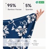 image:imageWiWi Nightgowns for Women Bamboo Viscose Soft Long Sleeve Sleep Shirts Comfy Sleepwear Night Shirts S4XAink Blue Floral