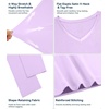 image:imageWiWi Nightgowns for Women Bamboo Viscose Soft Long Sleeve Sleep Shirts Comfy Sleepwear Night Shirts S4XAlight Purple