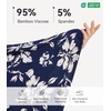 image:imageWiWi Nightgowns for Women Bamboo Viscose Soft Long Sleeve Sleep Shirts Comfy Sleepwear Night Shirts S4XAnavy Floral