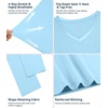 image:imageWiWi Nightgowns for Women Bamboo Viscose Soft Long Sleeve Sleep Shirts Comfy Sleepwear Night Shirts S4XApale Blue