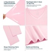 image:imageWiWi Nightgowns for Women Bamboo Viscose Soft Long Sleeve Sleep Shirts Comfy Sleepwear Night Shirts S4XApink