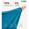image:imageWiWi Nightgowns for Women Bamboo Viscose Soft Long Sleeve Sleep Shirts Comfy Sleepwear Night Shirts S4XAteal Blue