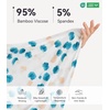 image:imageWiWi Nightgowns for Women Bamboo Viscose Soft Long Sleeve Sleep Shirts Comfy Sleepwear Night Shirts S4XAwhiteTeal Blue Dots