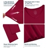 image:imageWiWi Nightgowns for Women Bamboo Viscose Soft Long Sleeve Sleep Shirts Comfy Sleepwear Night Shirts S4XAwine Red