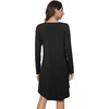 image:imageWiWi Nightgowns for Women Bamboo Viscose Soft Long Sleeve Sleep Shirts Comfy Sleepwear Night Shirts S4XBblackCat