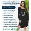 image:imageWiWi Nightgowns for Women Bamboo Viscose Soft Long Sleeve Sleep Shirts Comfy Sleepwear Night Shirts S4XBblackEye