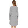 image:imageWiWi Nightgowns for Women Bamboo Viscose Soft Long Sleeve Sleep Shirts Comfy Sleepwear Night Shirts S4XBheather GreyCat