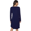 image:imageWiWi Nightgowns for Women Bamboo Viscose Soft Long Sleeve Sleep Shirts Comfy Sleepwear Night Shirts S4XBnavyCat