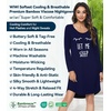 image:imageWiWi Nightgowns for Women Bamboo Viscose Soft Long Sleeve Sleep Shirts Comfy Sleepwear Night Shirts S4XBnavyEye