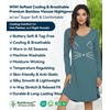 image:imageWiWi Nightgowns for Women Bamboo Viscose Soft Long Sleeve Sleep Shirts Comfy Sleepwear Night Shirts S4XBvintage IndigoCat