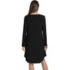 image:imageWiWi Nightgowns for Women Bamboo Viscose Soft Long Sleeve Sleep Shirts Comfy Sleepwear Night Shirts S4XCblack