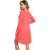 image:imageWiWi Nightgowns for Women Bamboo Viscose Soft Long Sleeve Sleep Shirts Comfy Sleepwear Night Shirts S4XCcoral