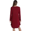 image:imageWiWi Nightgowns for Women Bamboo Viscose Soft Long Sleeve Sleep Shirts Comfy Sleepwear Night Shirts S4XCwine